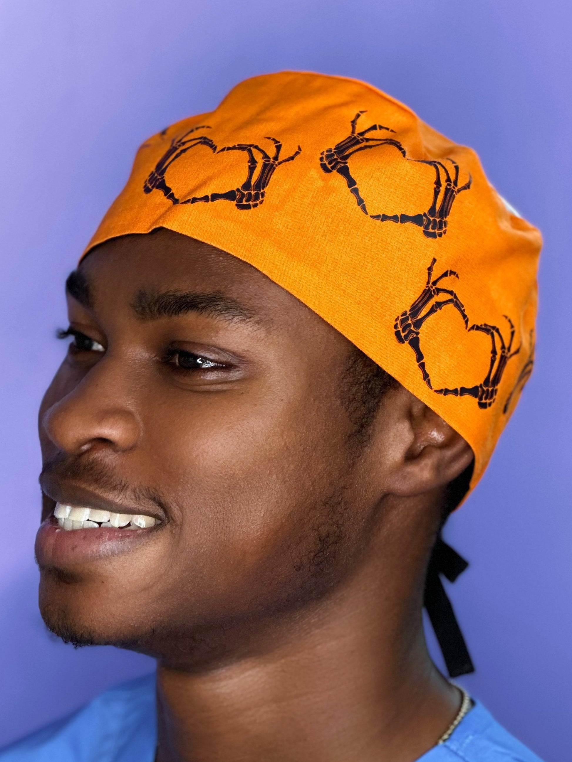 Skull Hearts Custom Solid Color Unisex Scrub Cap