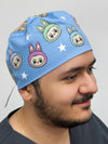 Popular Plush Toy Labubu Printed Custom Solid Color Unisex Scrub Cap