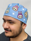 Popular Plush Toy Labubu Printed Custom Solid Color Unisex Scrub Cap