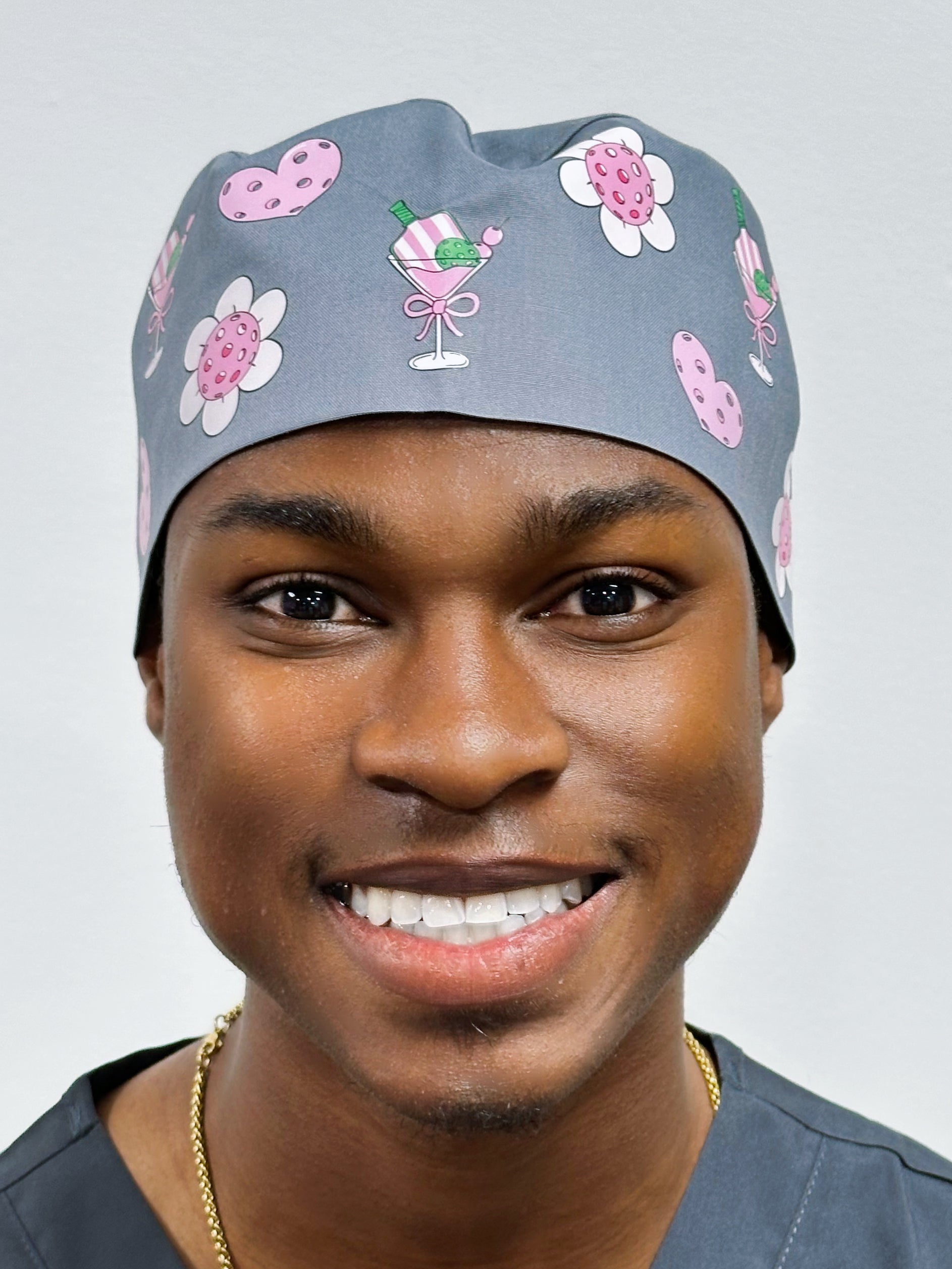 Pickleball Love Theme Custom Solid Color Unisex Scrub Cap