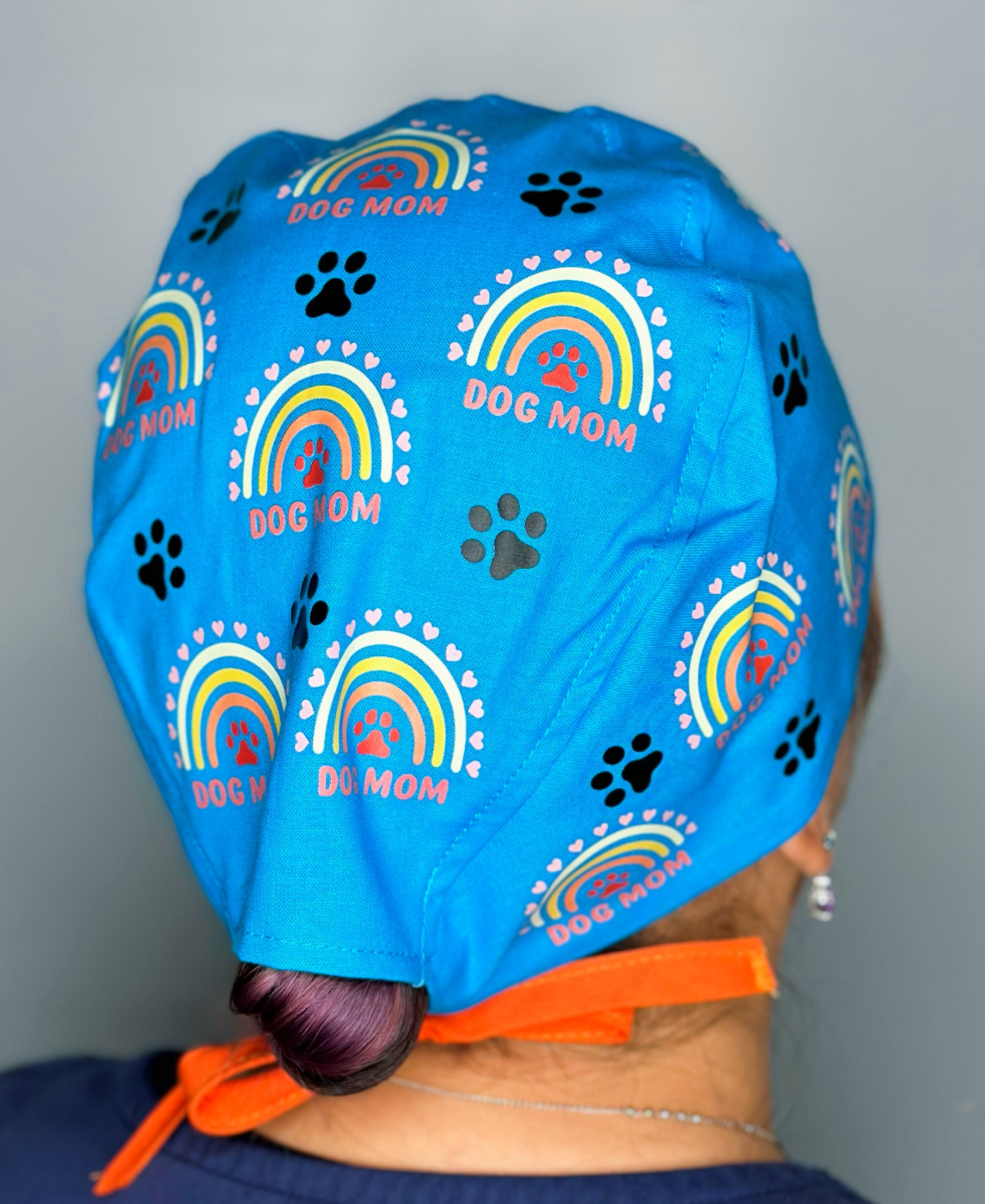 Dog Mom Custom Solid Color Unisex Scrub Cap