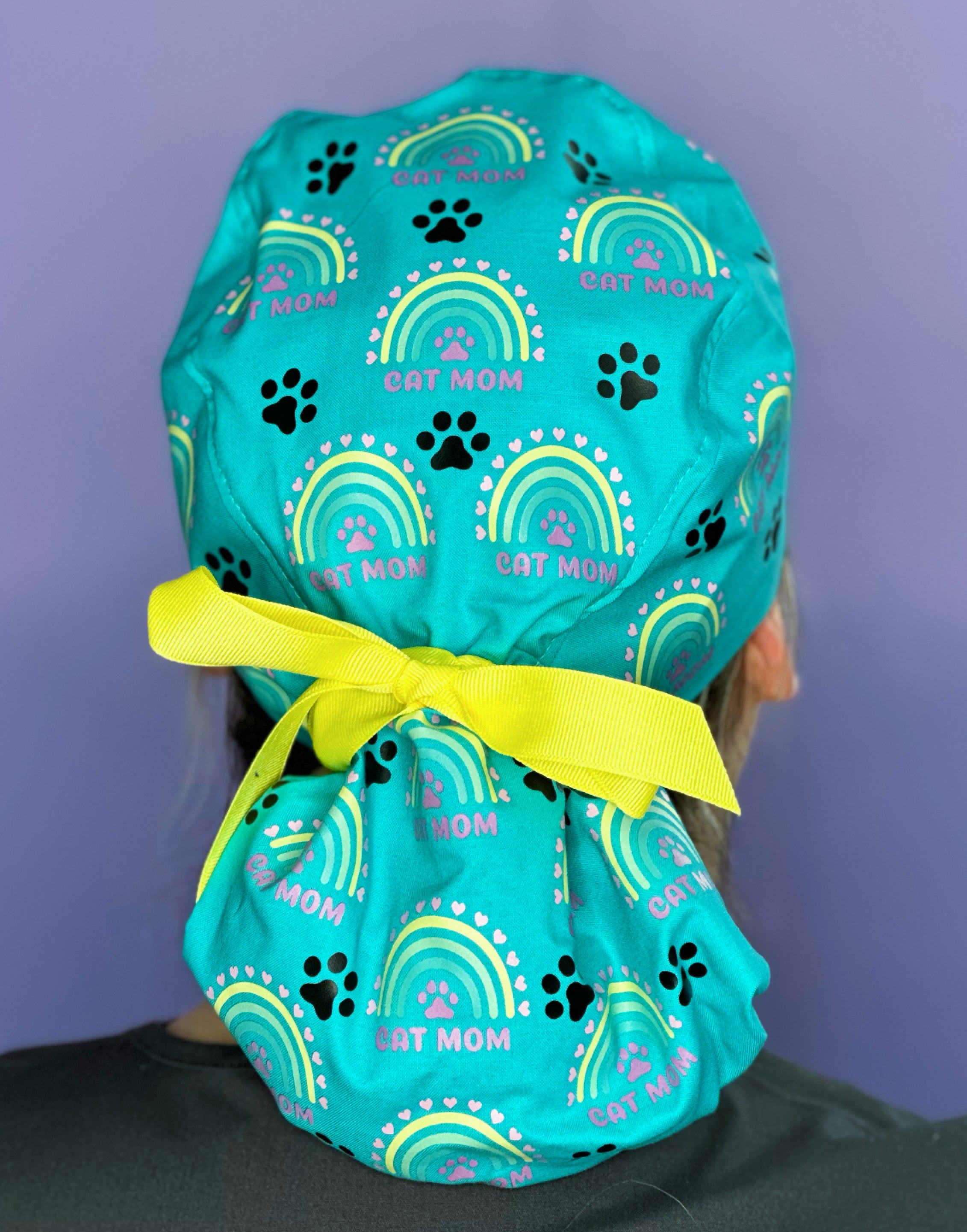 Cat Mom Custom Solid Color Ponytail