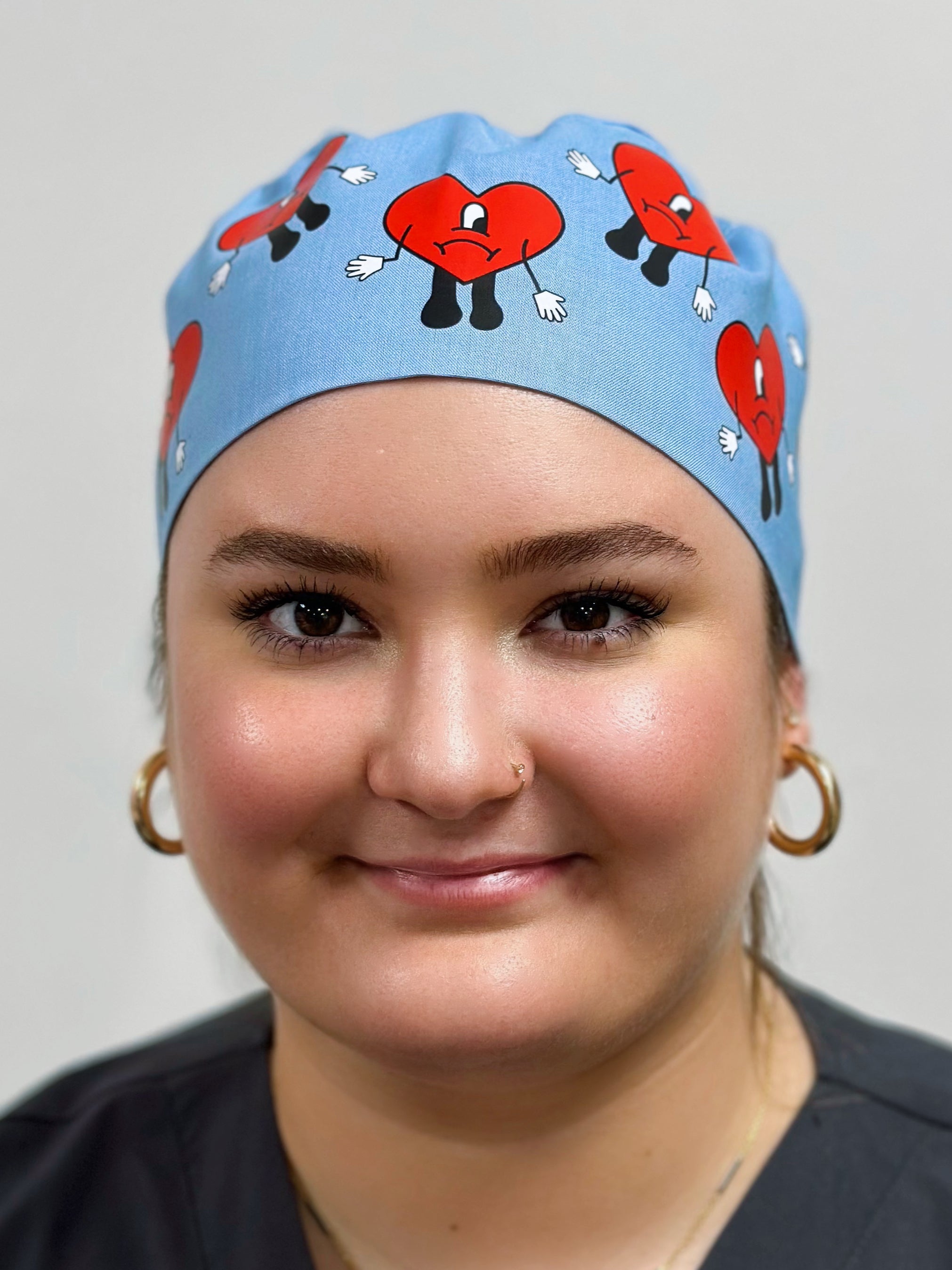Popular Heart Custom Solid Color Unisex Scrub Cap