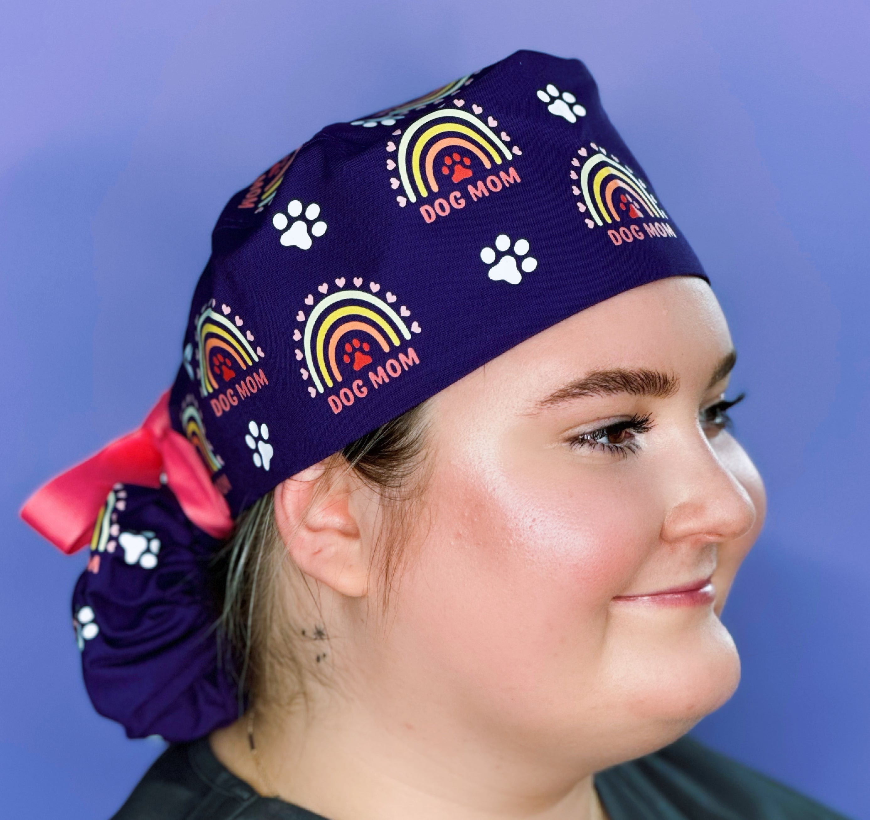 Dog Mom Custom Solid Color Ponytail