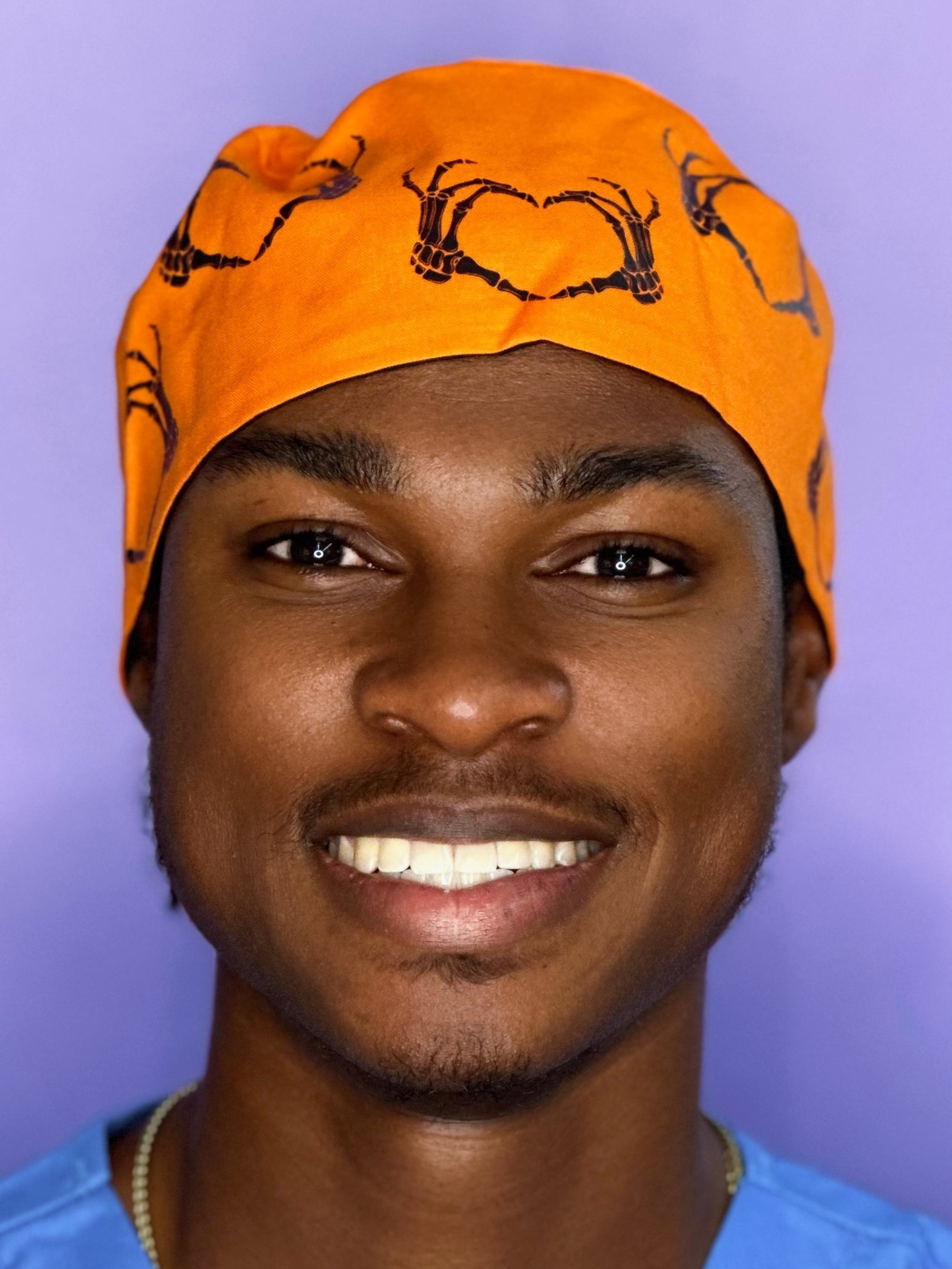 Skull Hearts Custom Solid Color Unisex Scrub Cap