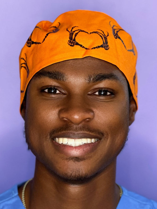 Skull Hearts Custom Solid Color Unisex Scrub Cap