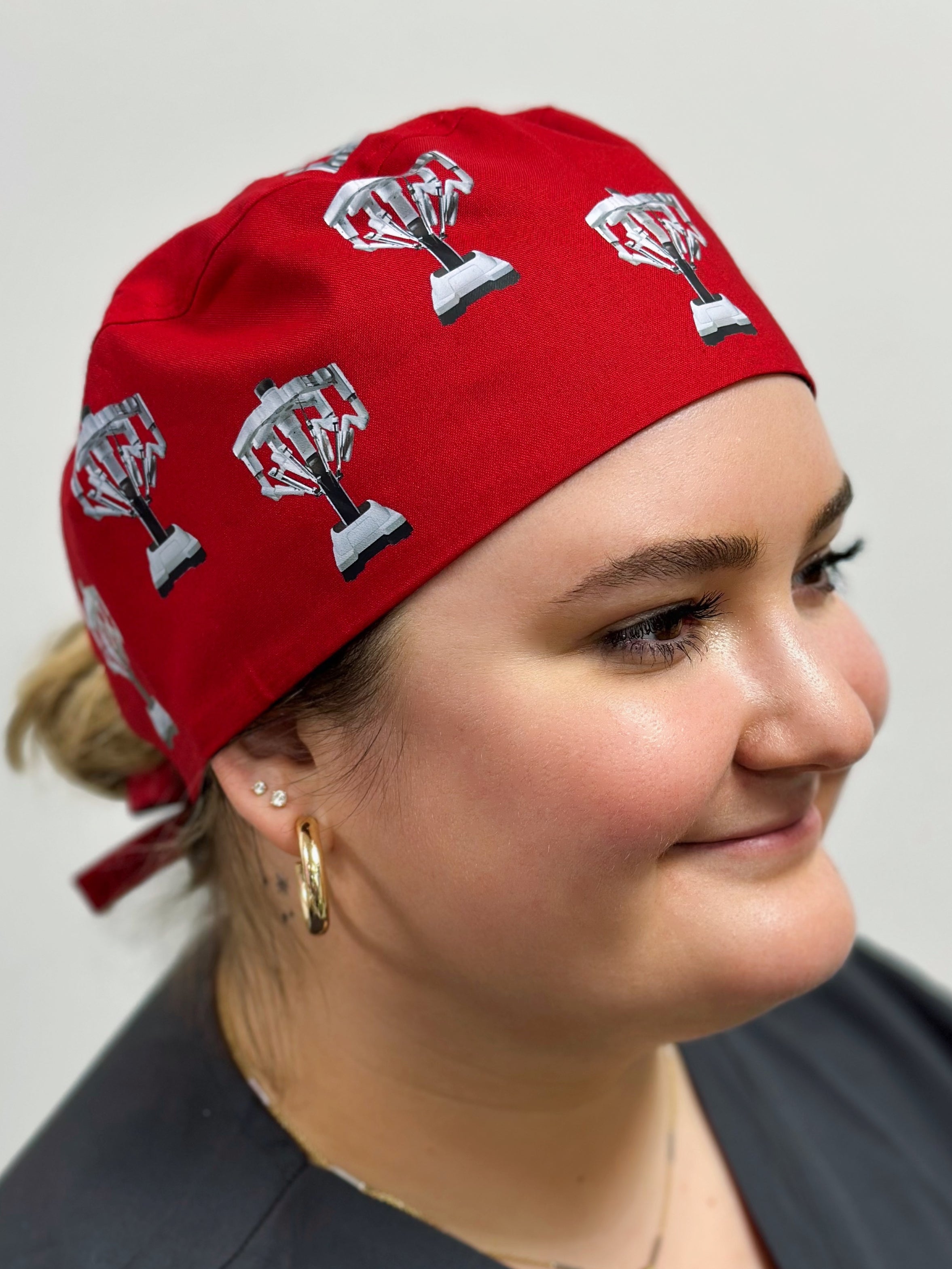 Robotic Surgery themed Custom Solid Color Unisex Scrub Cap