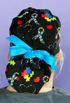Autism Awareness Custom Solid Color Ponytail