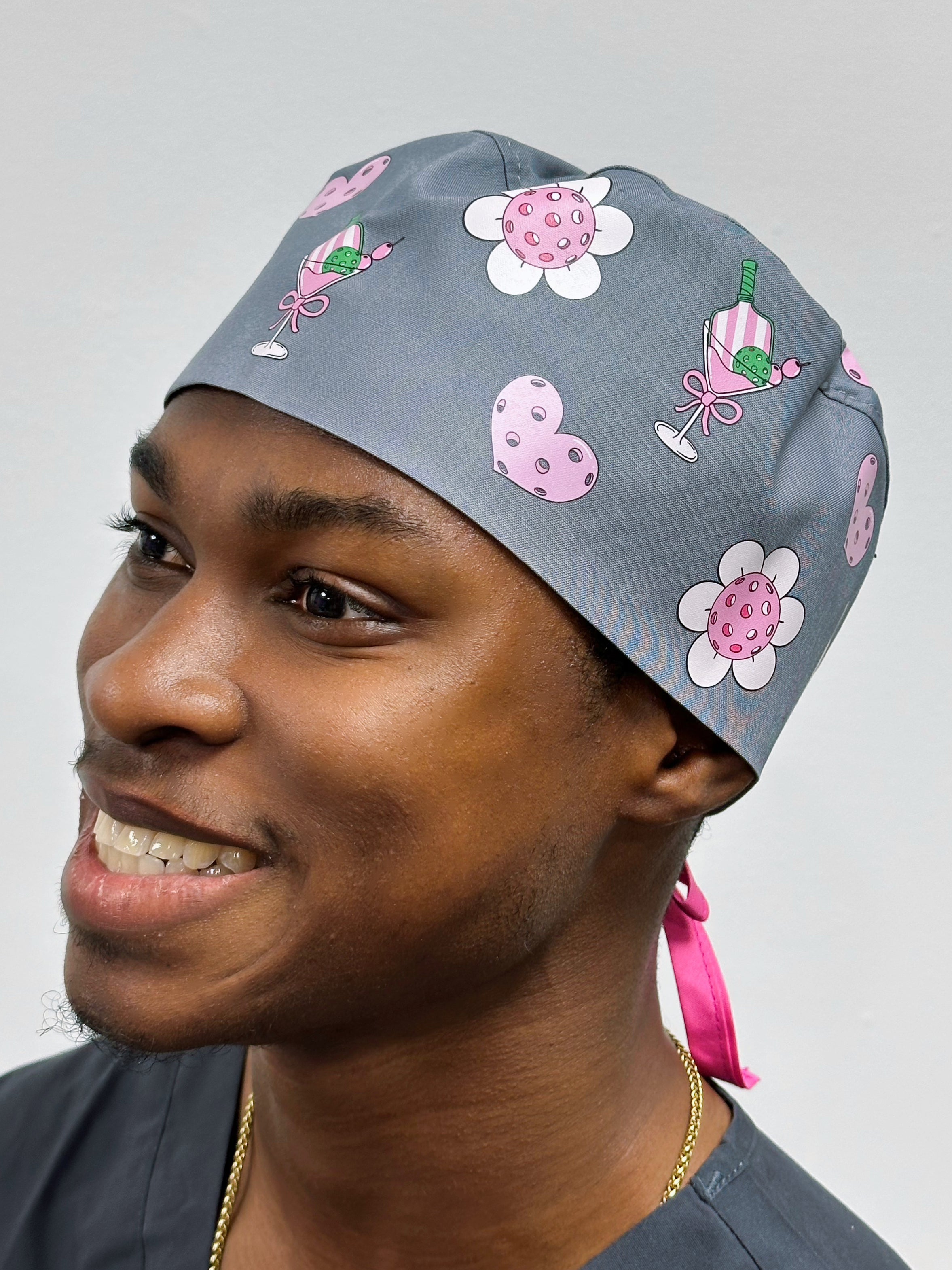 Pickleball Love Theme Custom Solid Color Unisex Scrub Cap