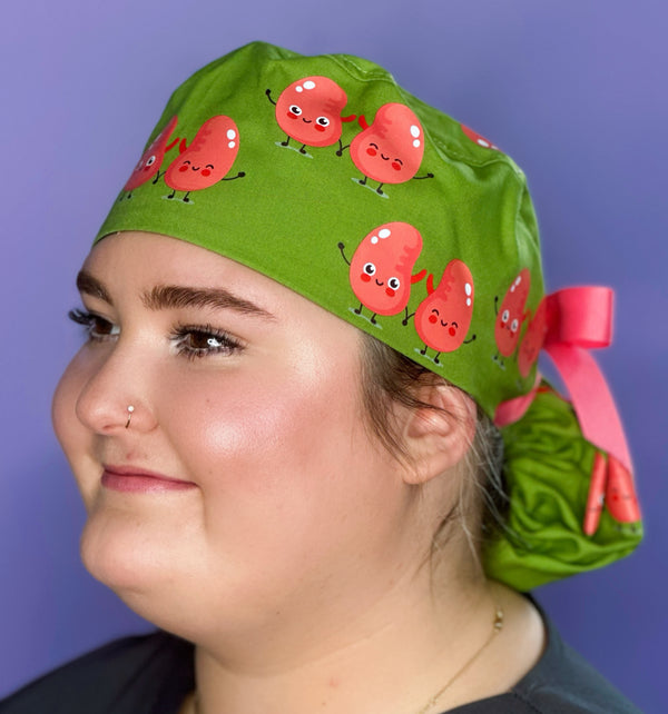Cute Kidneys Custom Solid Color Ponytail