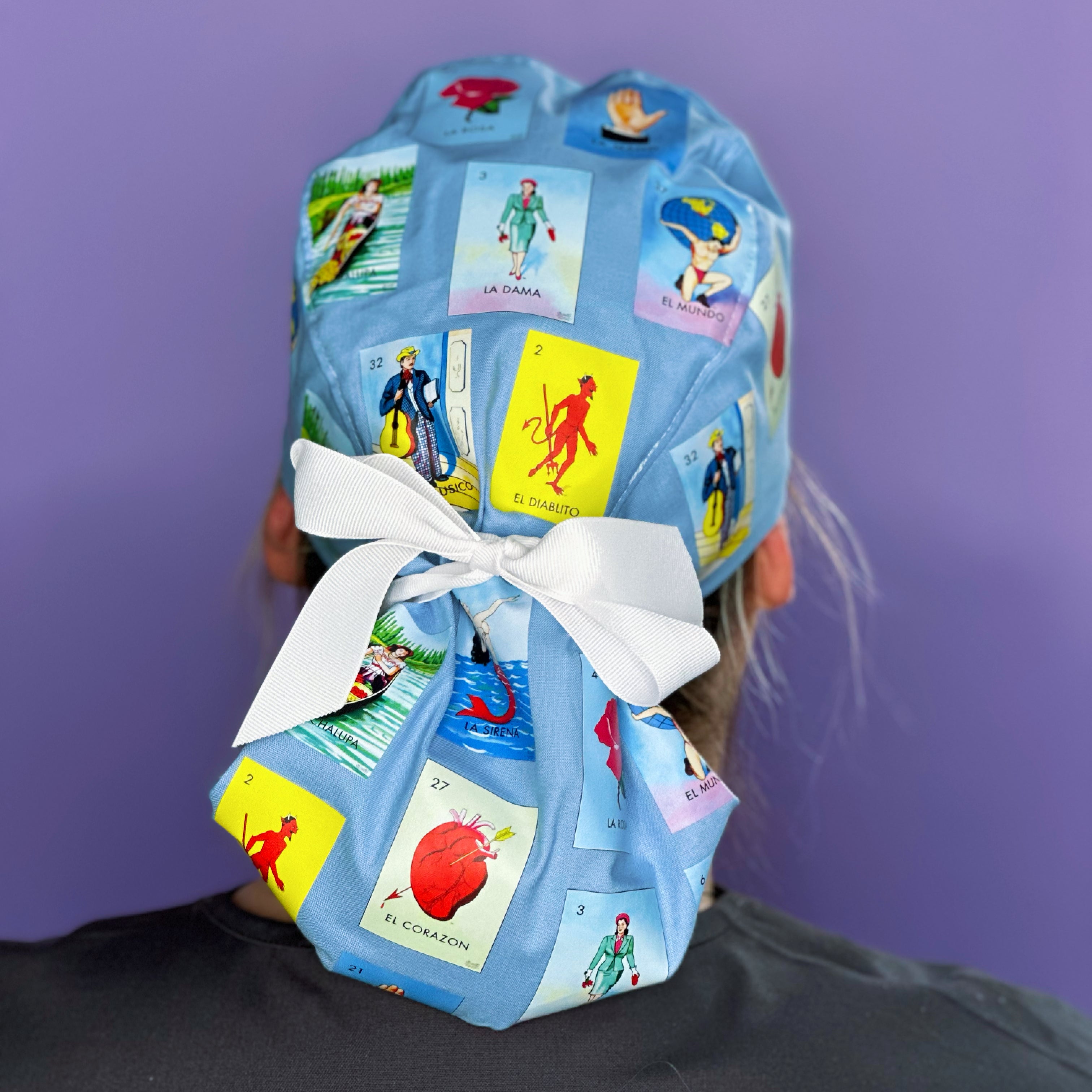 Mexican Loteria Custom Solid Color Ponytail