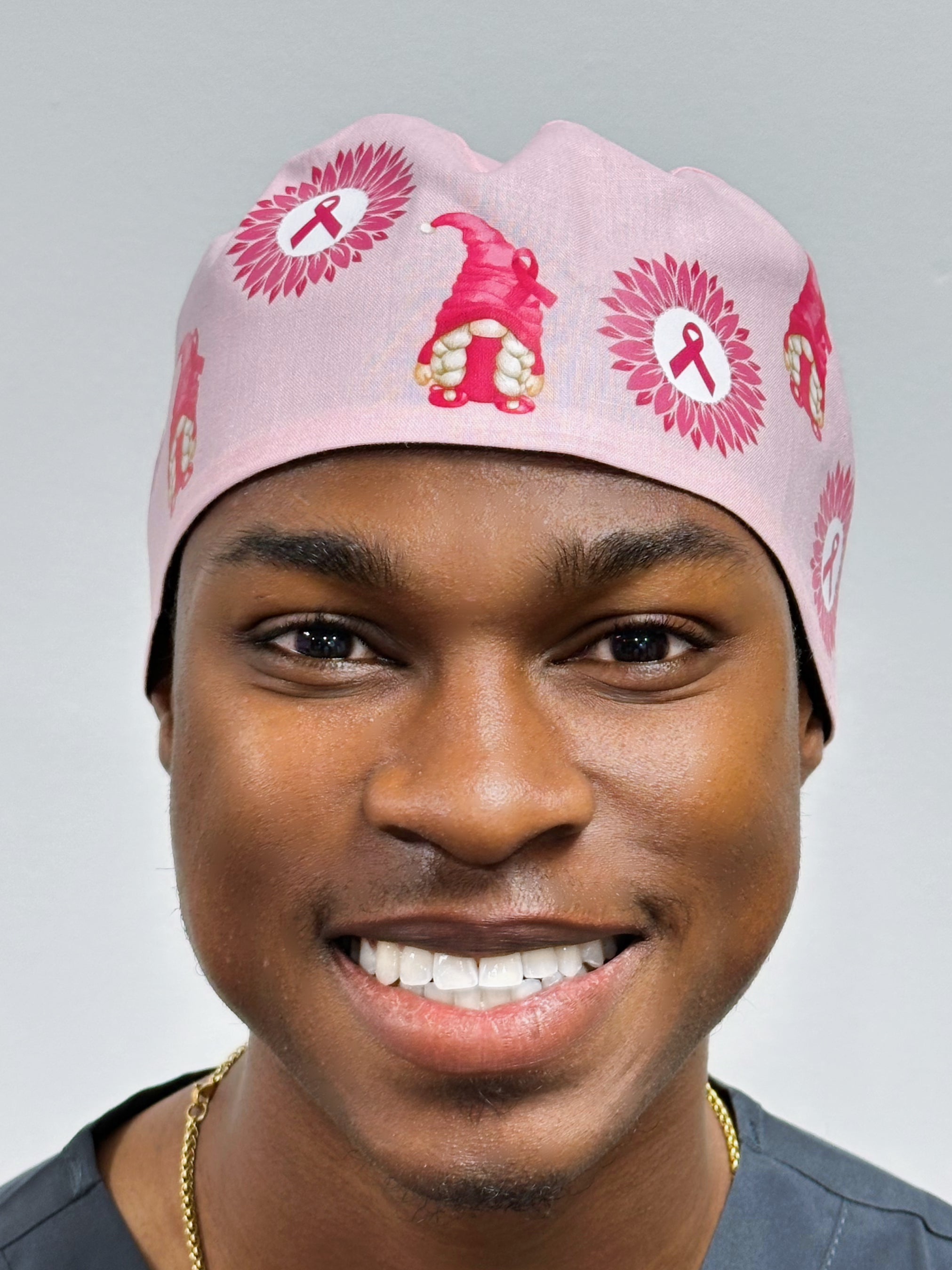 Breast Cancer Awareness Custom Solid Color Unisex Scrub Cap