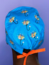 Floral Stethoscope Custom Solid Color Unisex Scrub Cap