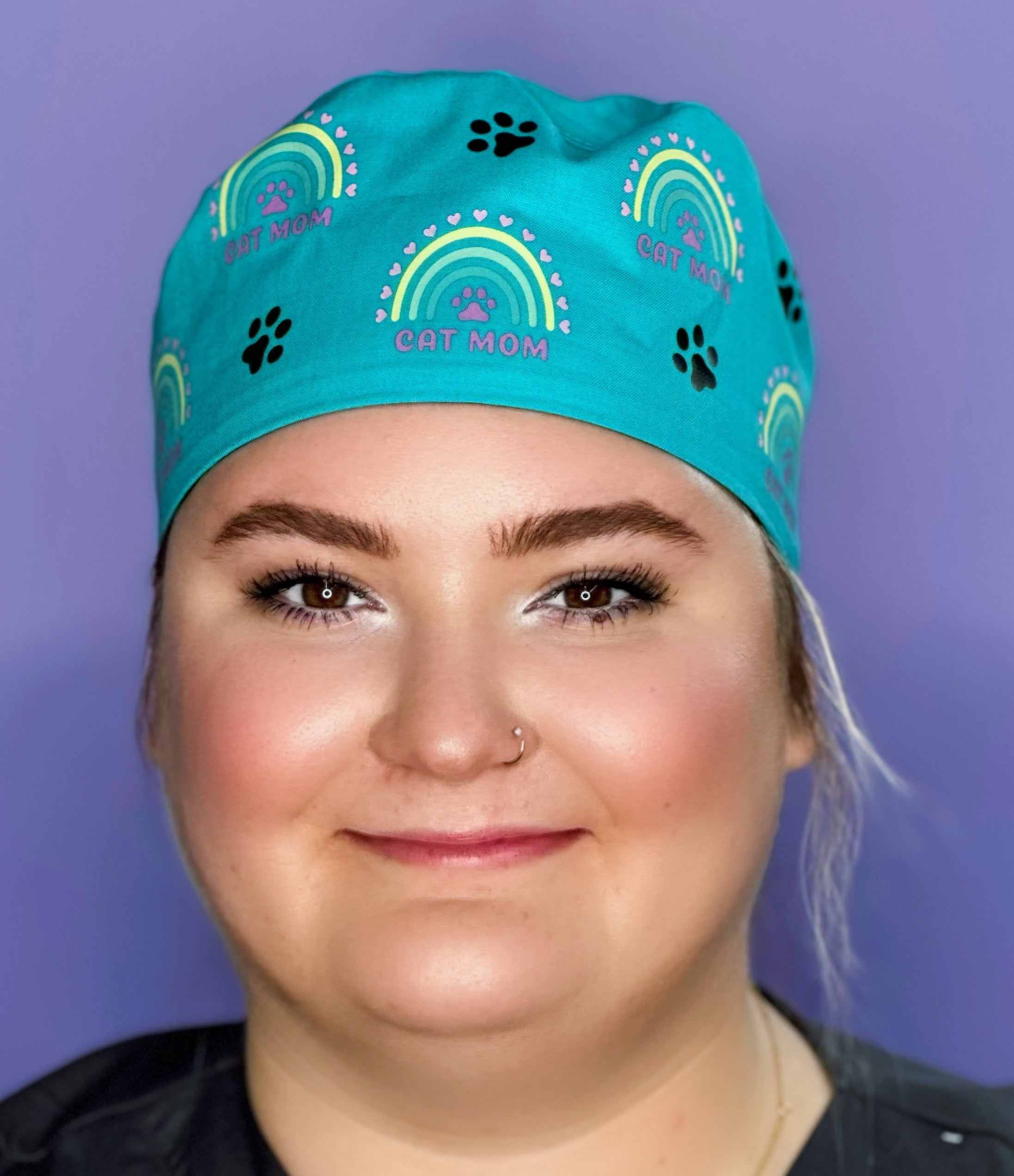 Cat Mom Custom Solid Color Ponytail