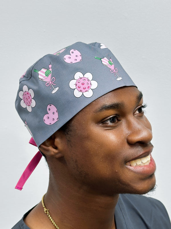 Pickleball Love Theme Custom Solid Color Unisex Scrub Cap