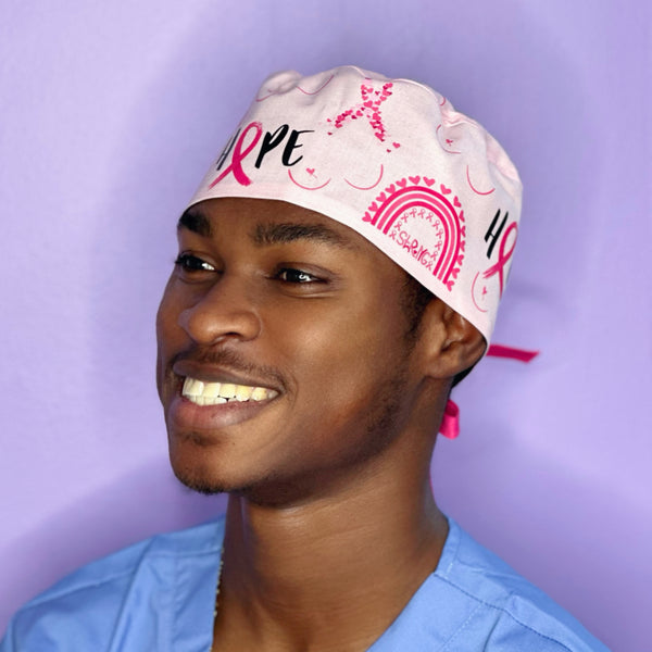 Breast Cancer Awareness Custom Solid Color Unisex Scrub Cap