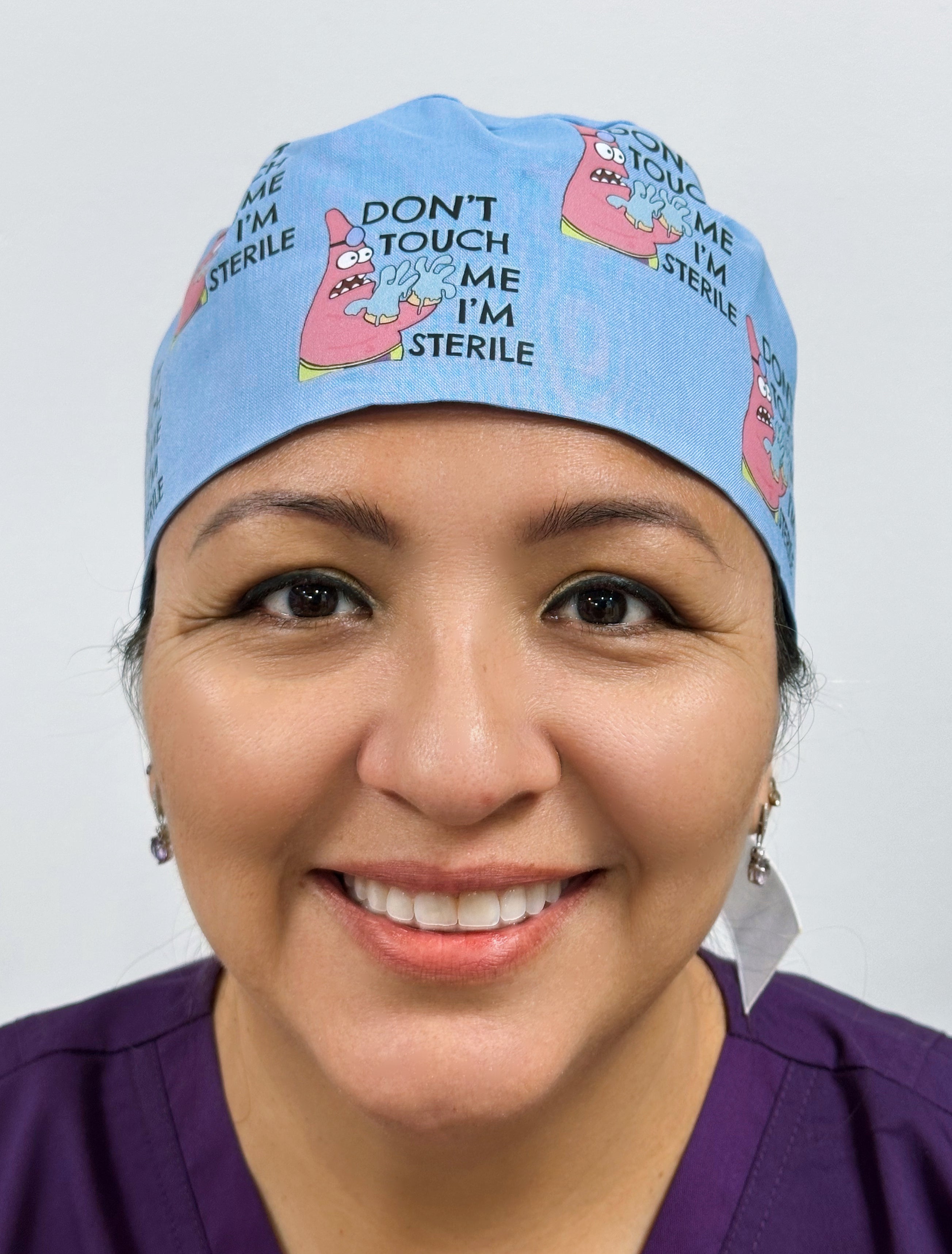 Patrick Funny Don't Touch Me I'm Sterile Custom Solid Color Ponytail