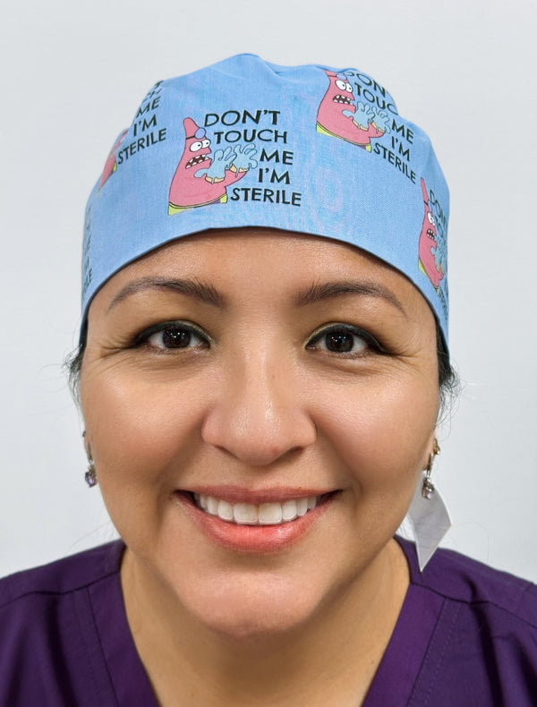 Patrick Funny Don't Touch Me I'm Sterile Custom Solid Color Ponytail