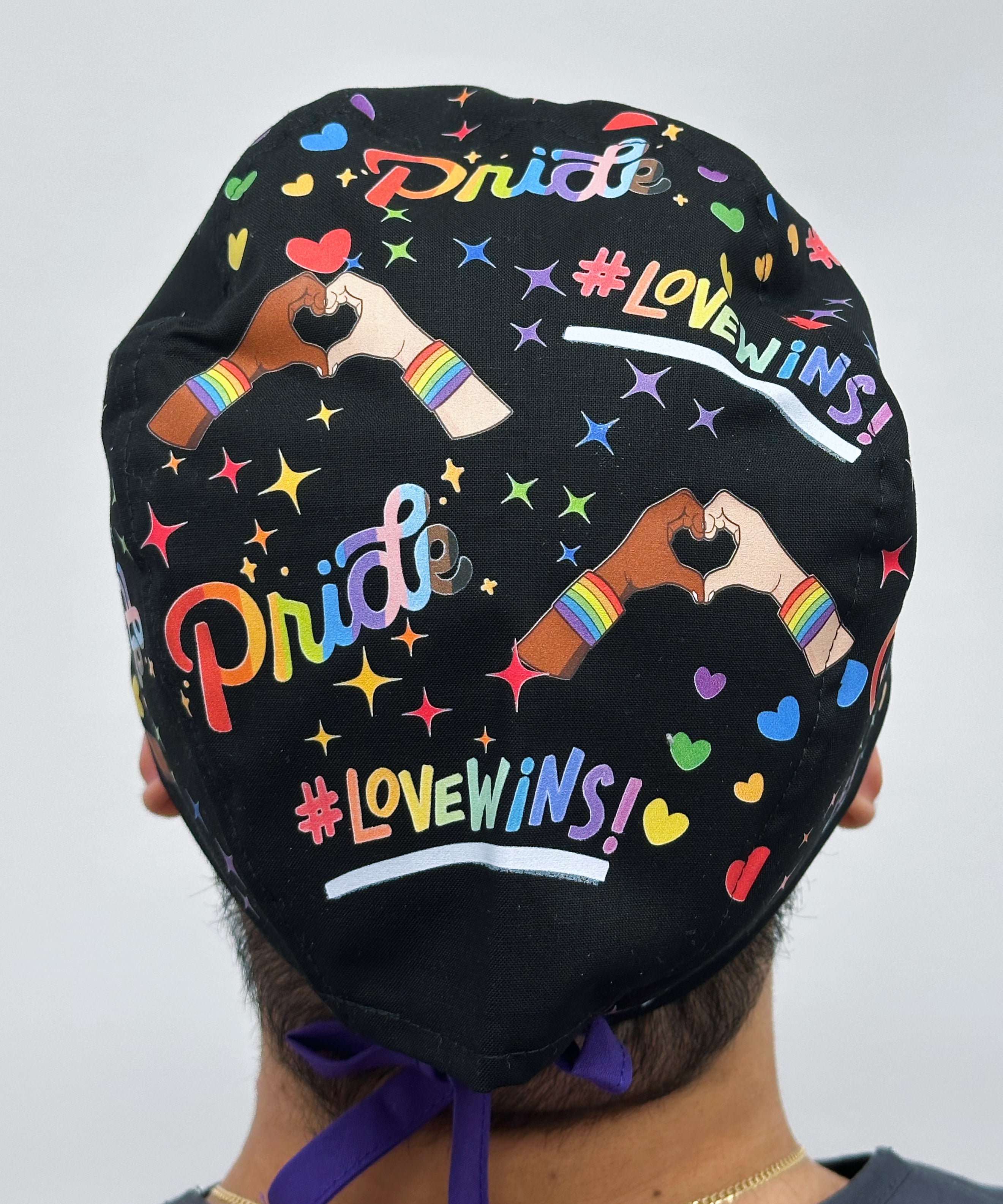 LGBTQIA+ Pride Proud Themed Custom Solid Color Unisex Scrub Cap