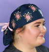 Floral Anatomical Heart Custom Solid Color Ponytail