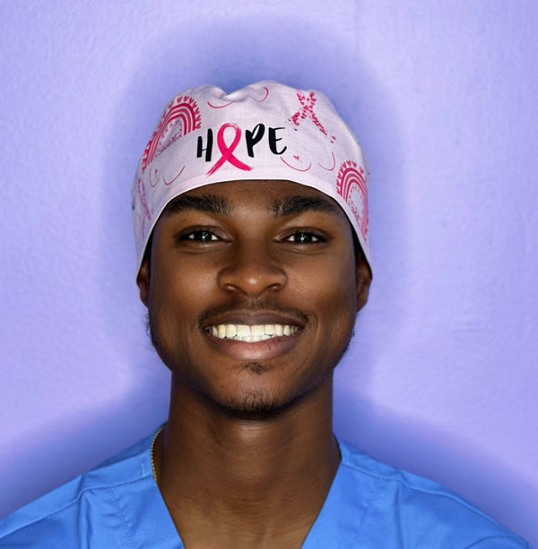 Breast Cancer Awareness Custom Solid Color Unisex Scrub Cap