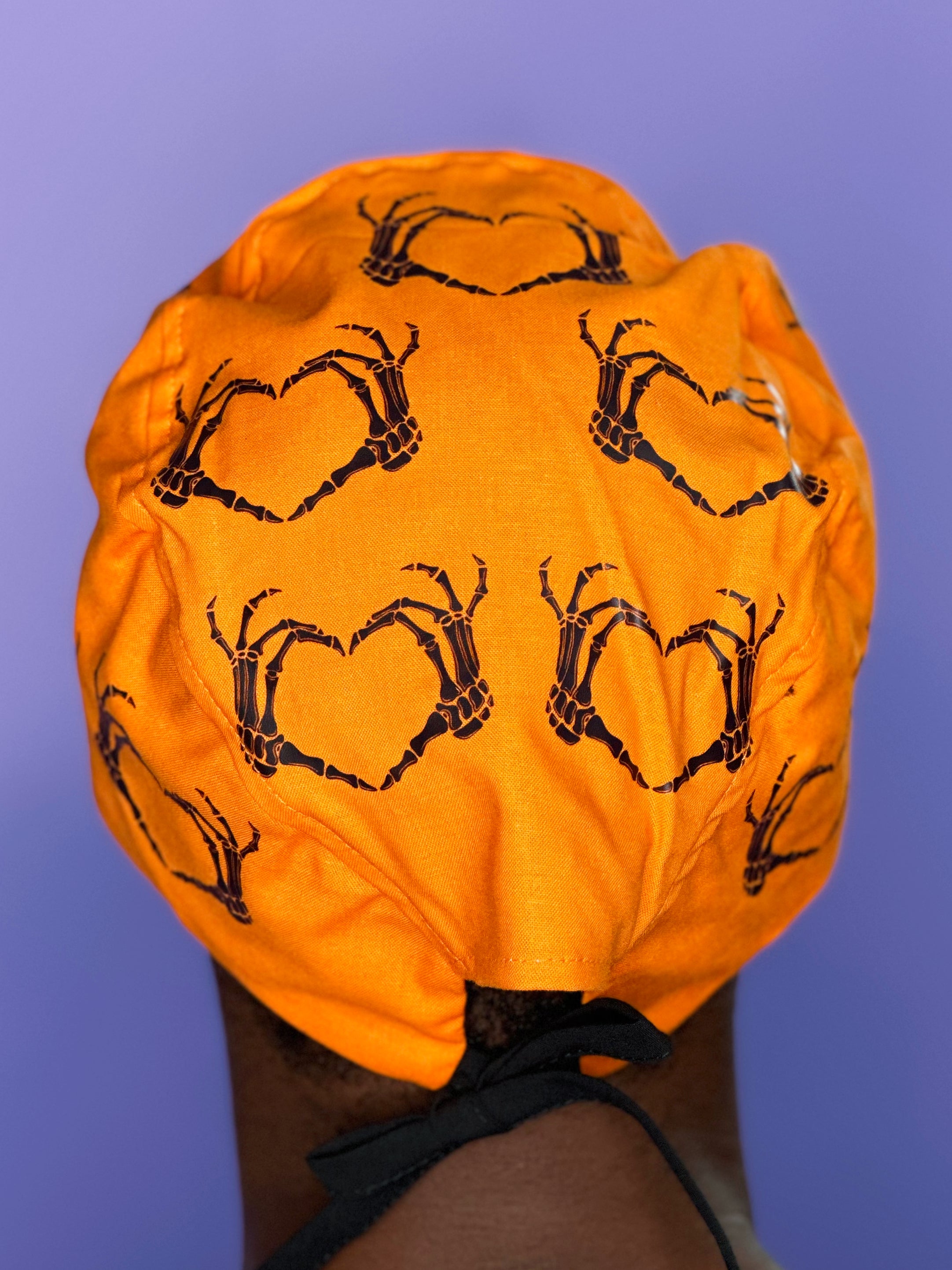 Skull Hearts Custom Solid Color Unisex Scrub Cap