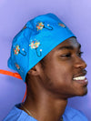 Floral Stethoscope Custom Solid Color Unisex Scrub Cap