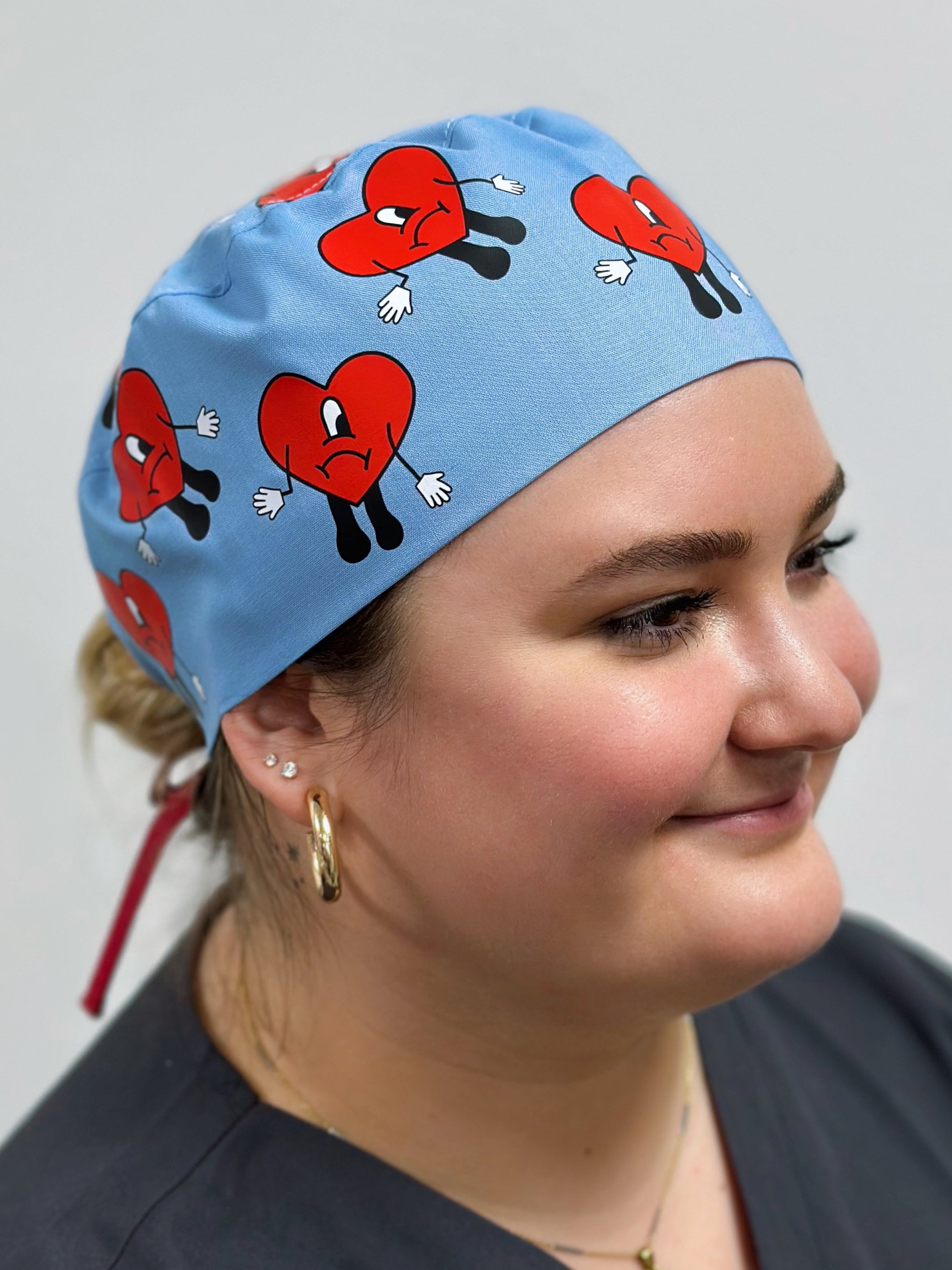 Popular Heart Custom Solid Color Unisex Scrub Cap