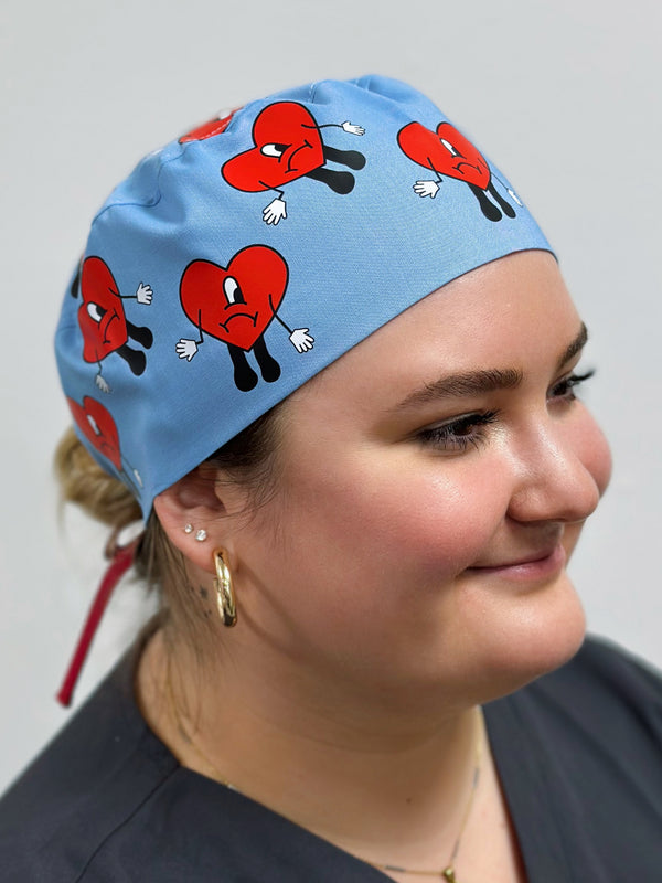 Popular Heart Custom Solid Color Unisex Scrub Cap