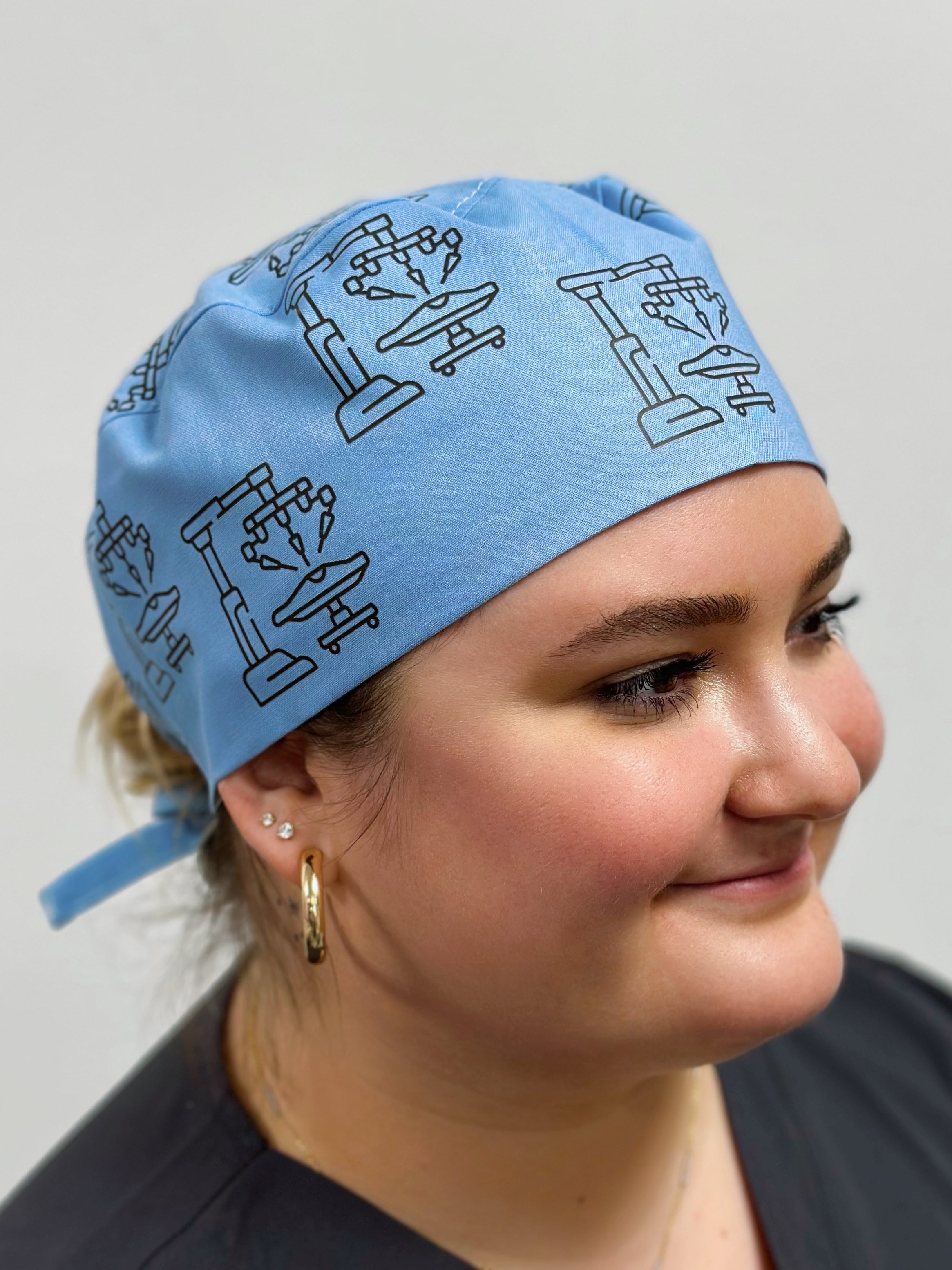 Robotic Surgery themed Custom Solid Color Unisex Scrub Cap