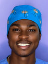 Floral Stethoscope Custom Solid Color Unisex Scrub Cap