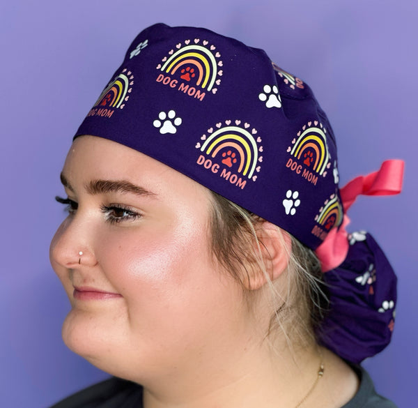 Dog Mom Custom Solid Color Ponytail
