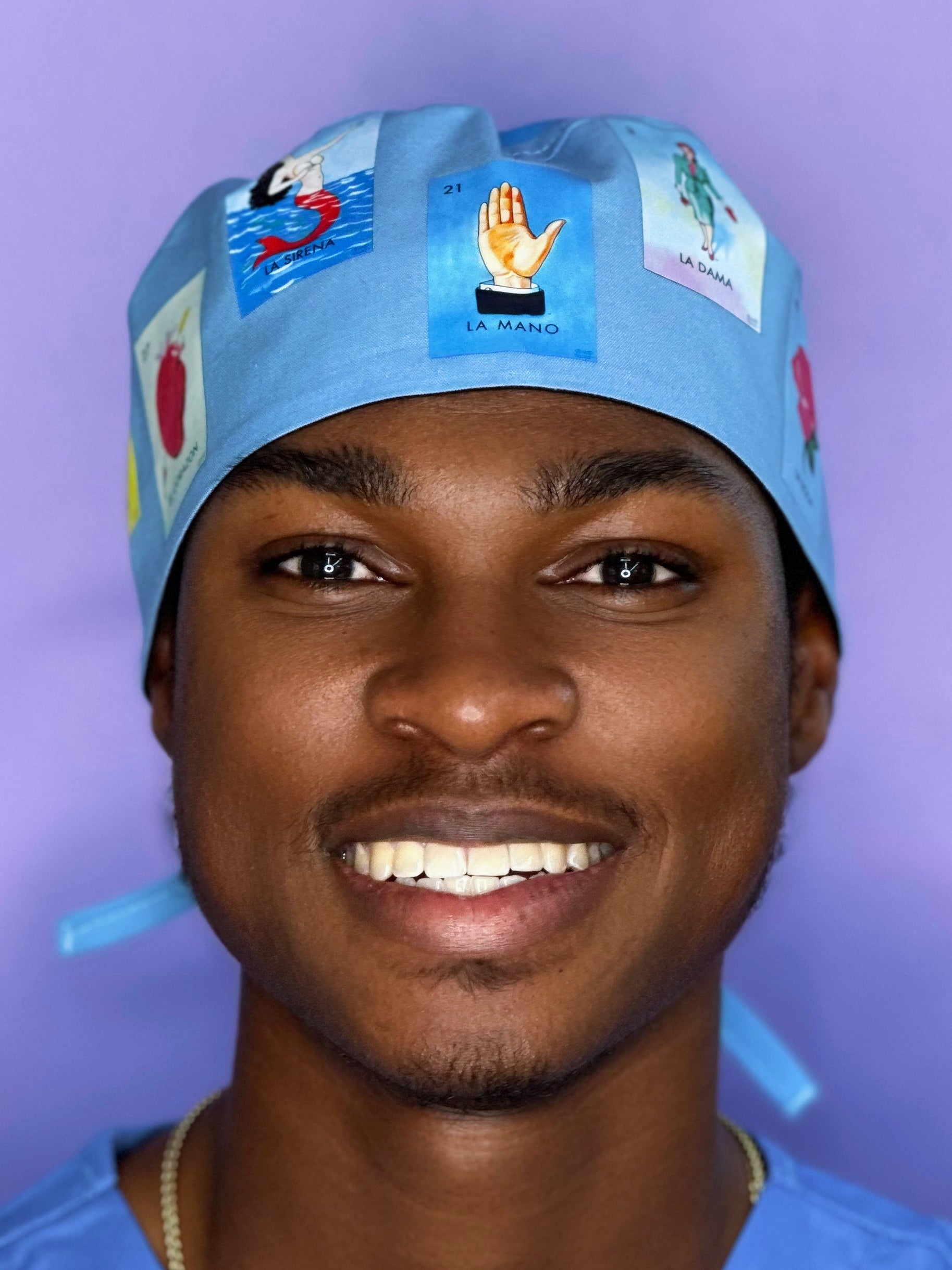 Loteria Mexican Game Custom Solid Color Unisex Scrub Cap