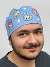 Popular Plush Toy Labubu Printed Custom Solid Color Unisex Scrub Cap