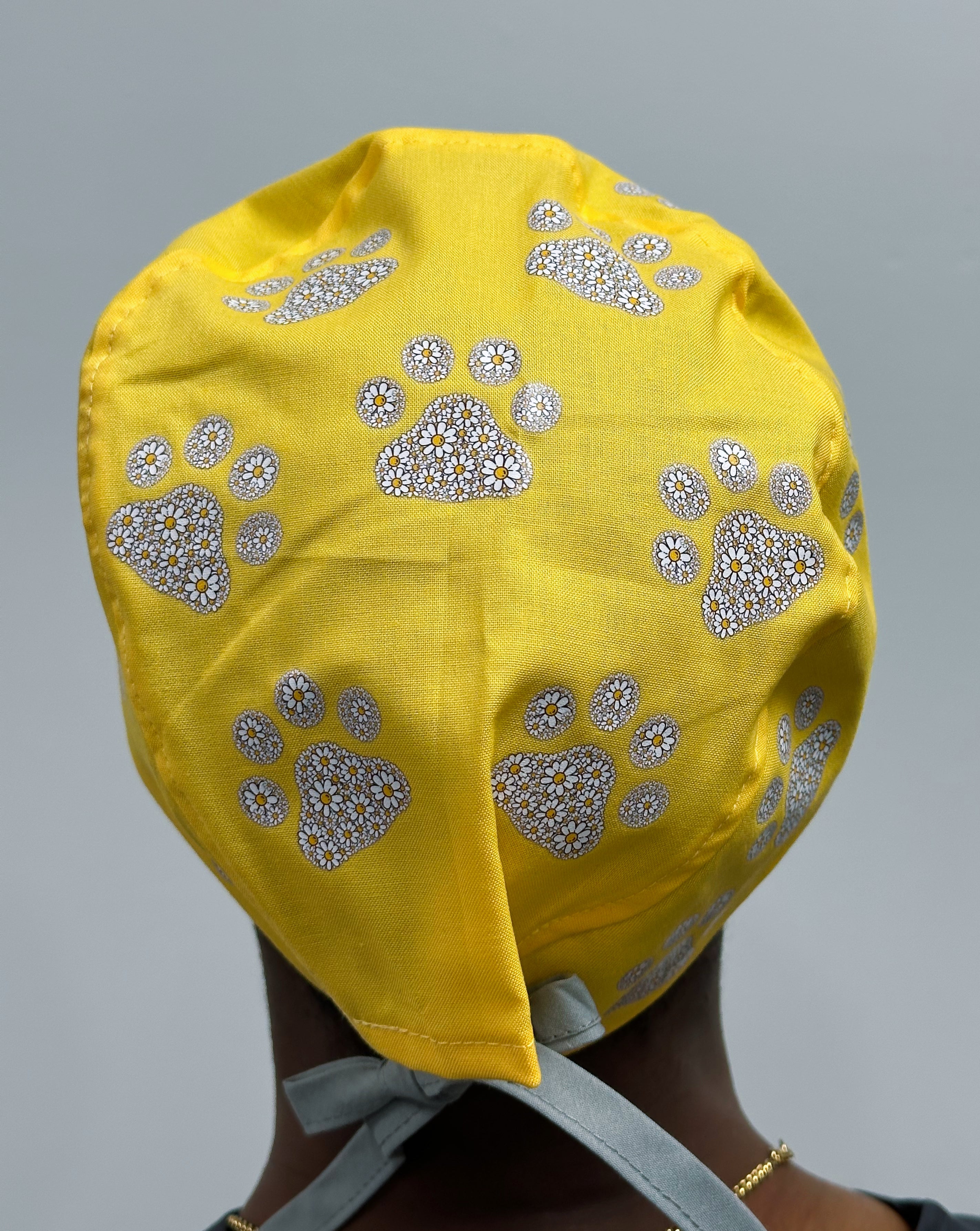 Daisy Paws Theme Custom Solid Color Unisex Scrub Cap