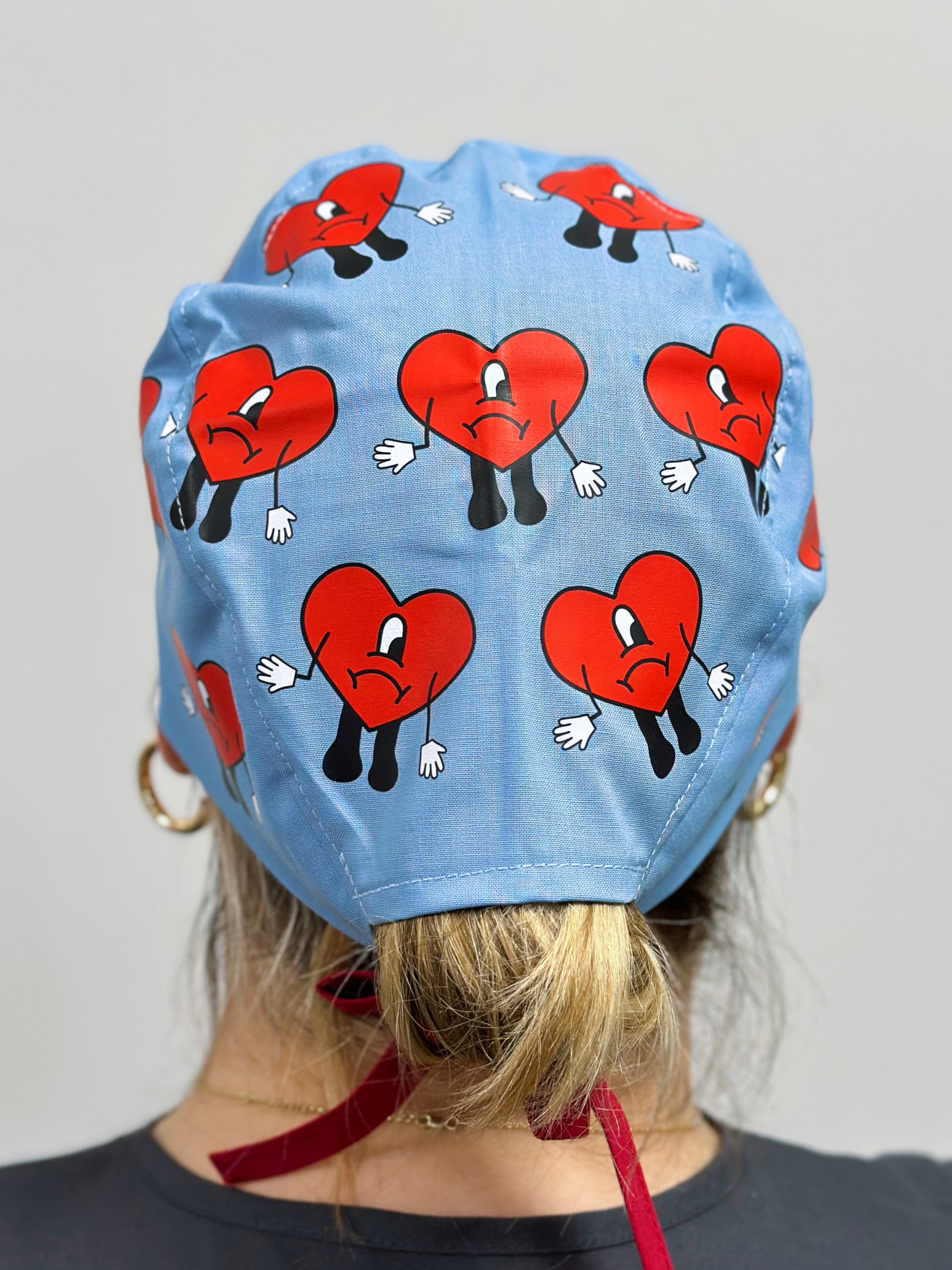 Popular Heart Custom Solid Color Unisex Scrub Cap