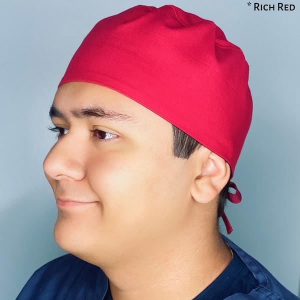 Solid Color "Rich Red" Unisex Scrub Cap