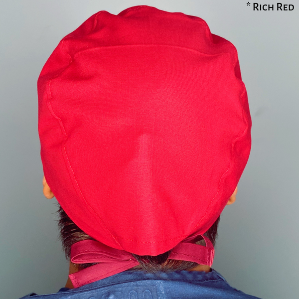 Solid Color "Rich Red" Unisex Scrub Cap