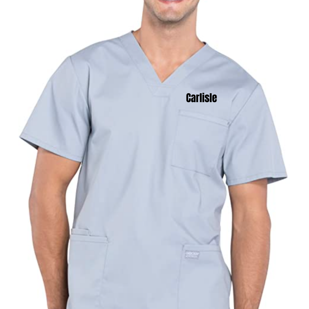 Cherokee Men Scrubs Top V-Neck - "Grey"