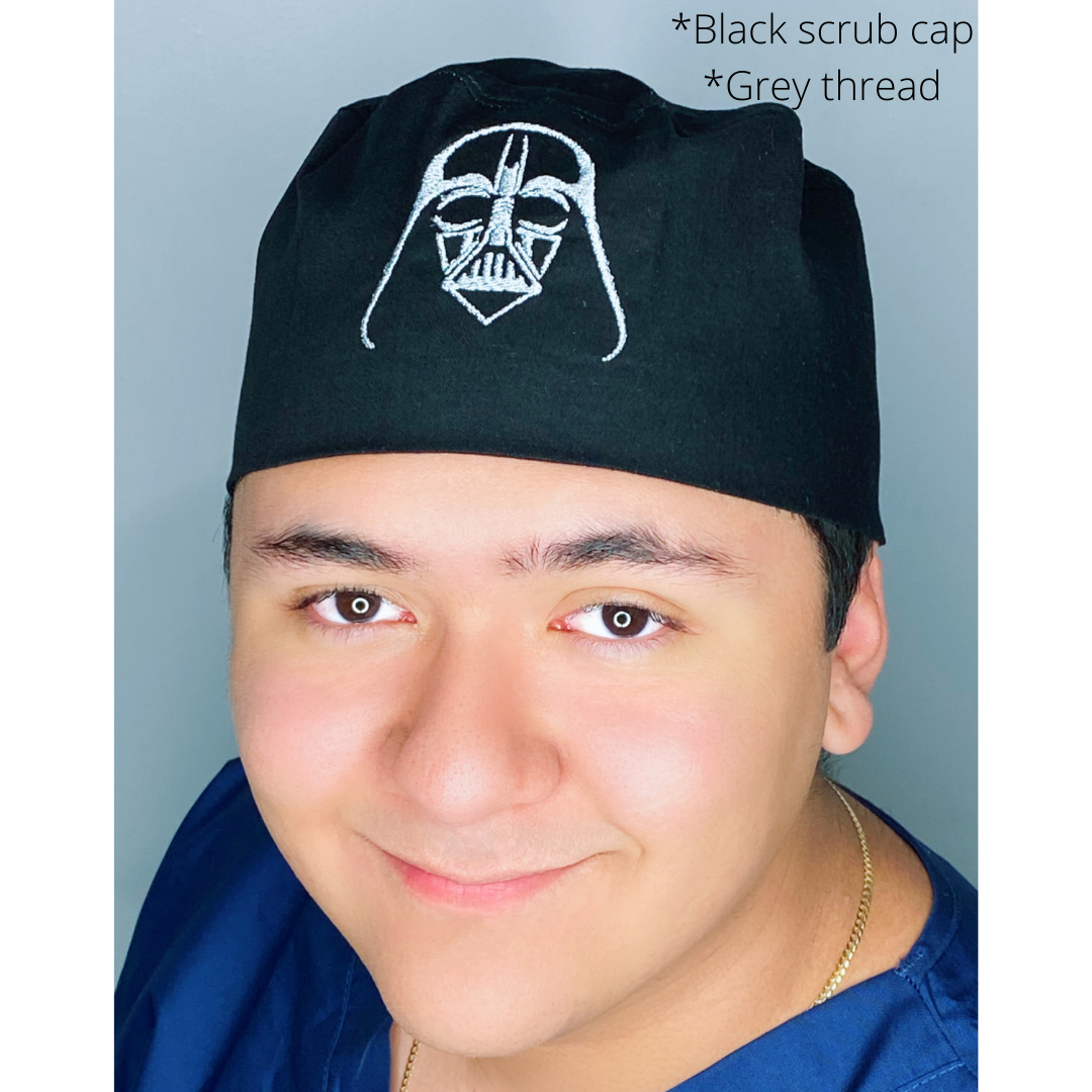 A Galaxy Far Far Away Character Embroidered Custom Solid Color Unisex Scrub Cap