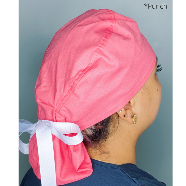 Faith Breast Cancer Awareness Ribbon Themed Solid Color Ponytail