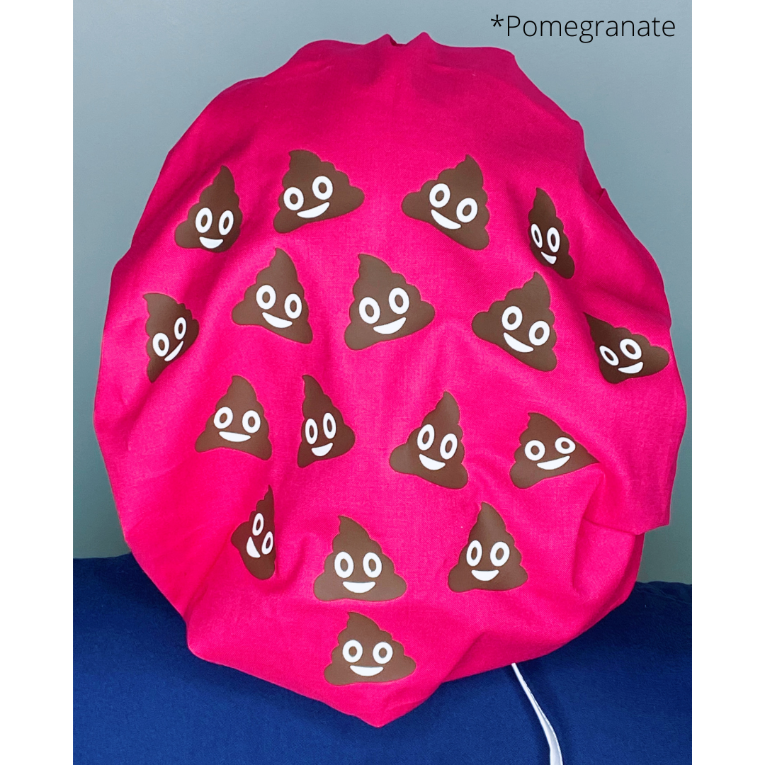 Poop Emoji Custom Solid Color Bouffant