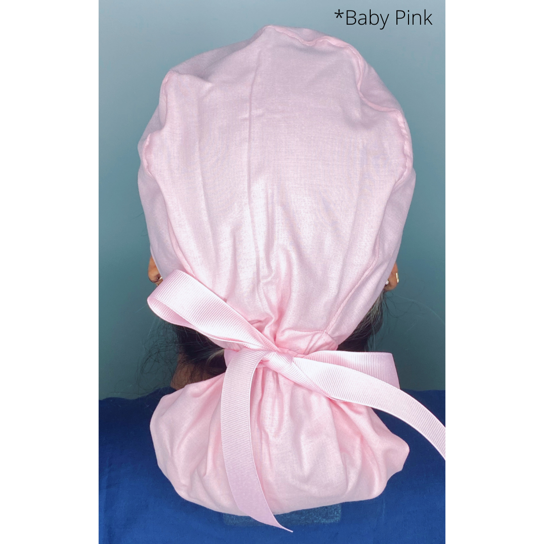My Valentine Has Paws Dog Lover Valentine's Day Themed Solid Color Ponytail