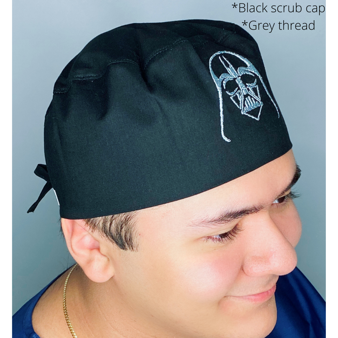 A Galaxy Far Far Away Character Embroidered Custom Solid Color Unisex Scrub Cap