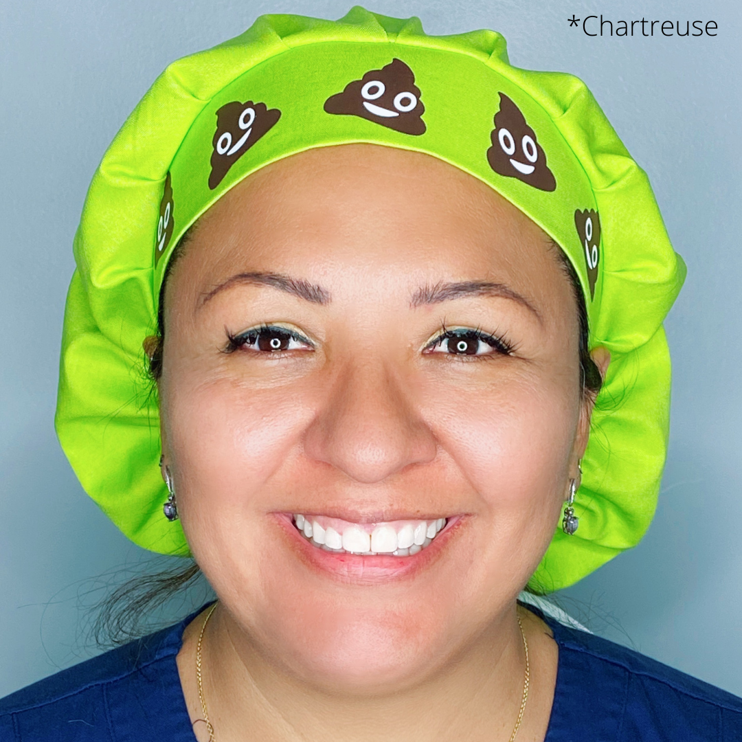 Poop Emoji Custom Solid Color Bouffant