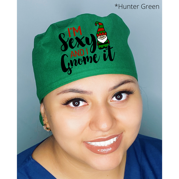 I'm Sexy and I Gnome It Christmas Themed Solid Color Ponytail