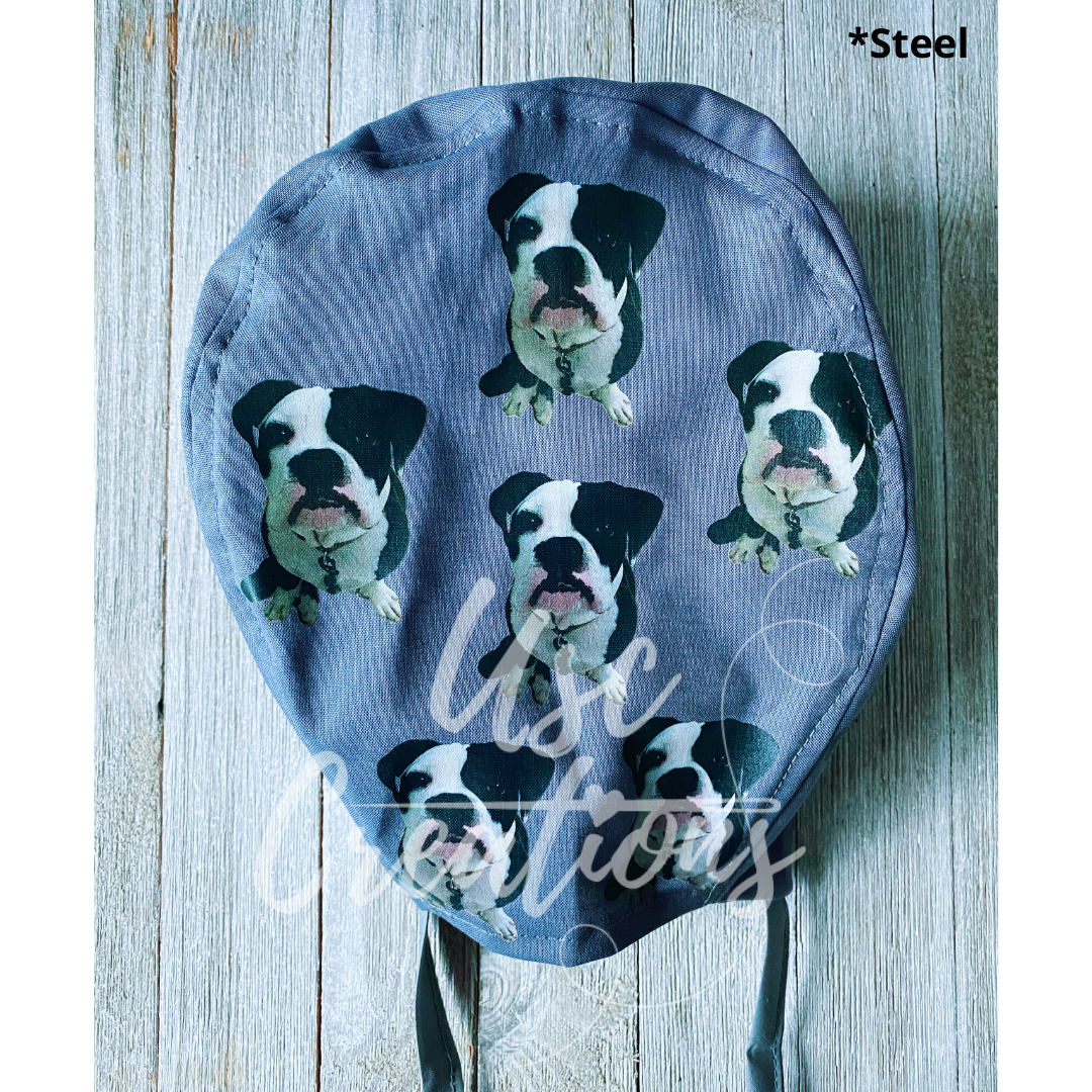 Your Picture Printed ALL OVER on Custom Solid Color Unisex Scrub Cap
