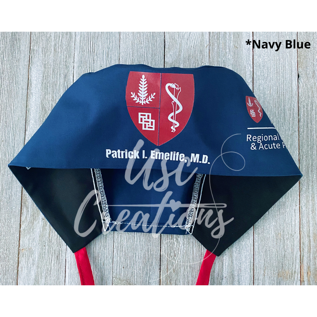 Your Picture Printed ONCE on Custom Solid Color Unisex Scrub Cap