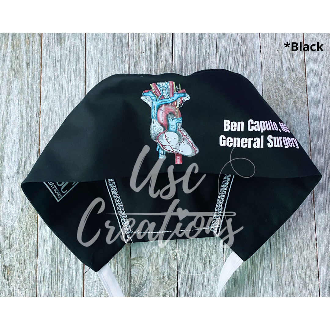 Your Picture Printed ONCE on Custom Solid Color Unisex Scrub Cap