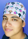 Great Danes on Lavender Florals Unisex Animal Scrub Cap